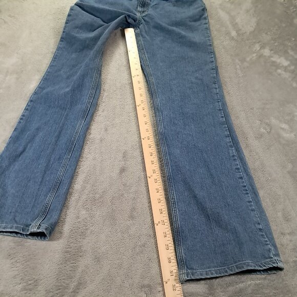 Carhartt Jean Women 32x32, Tag 10x32 Blue Denim Traditional Fit Stretch WB007 - Picture 8 of 11